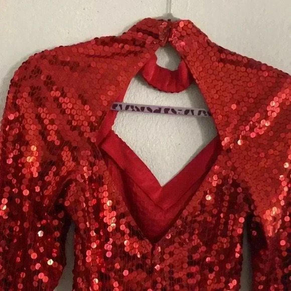 Red Sequin Dress - Picture 7 of 9